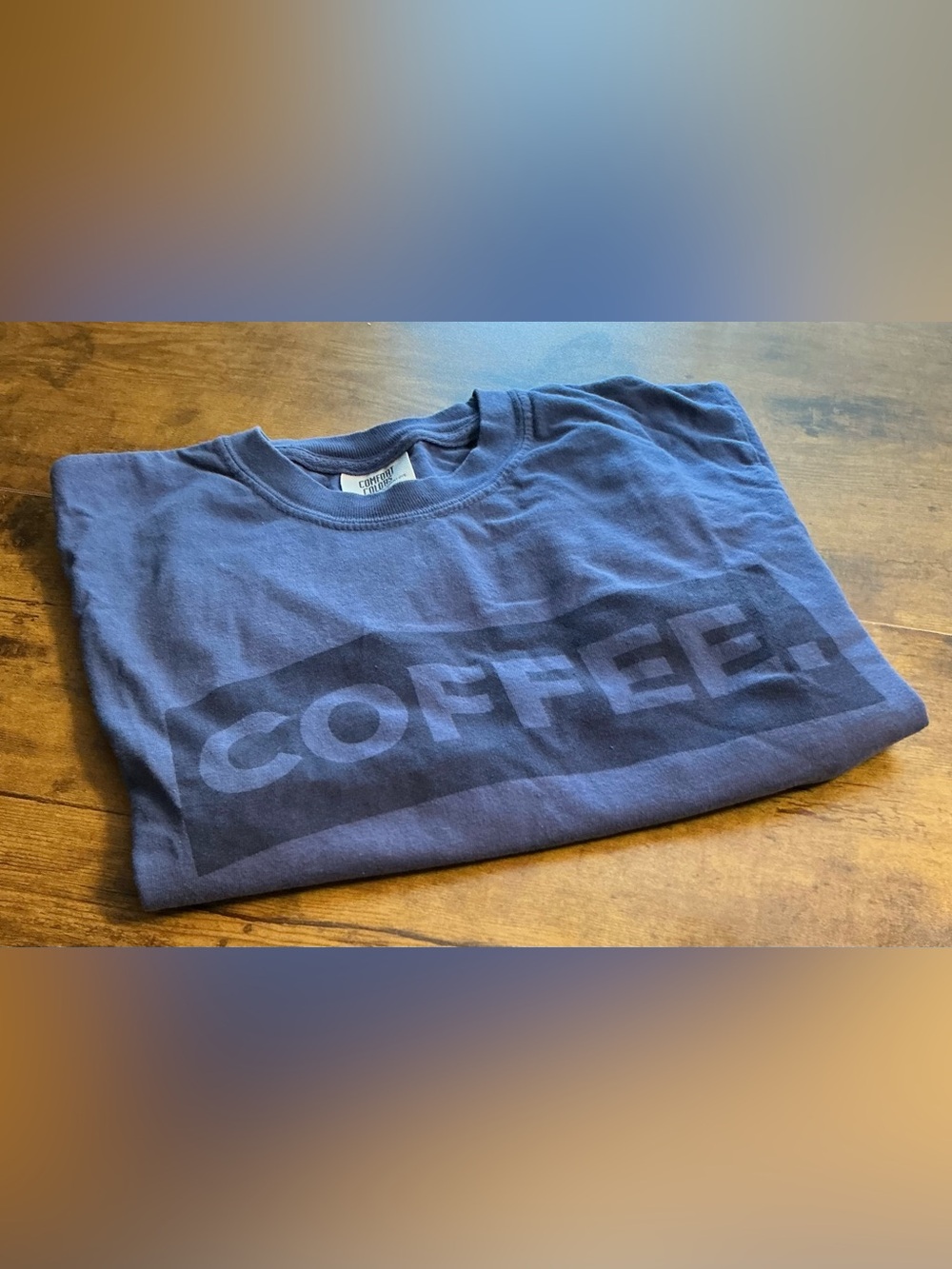 Comfort Colors Men's Heavyweight Crewneck Blue T-shirt